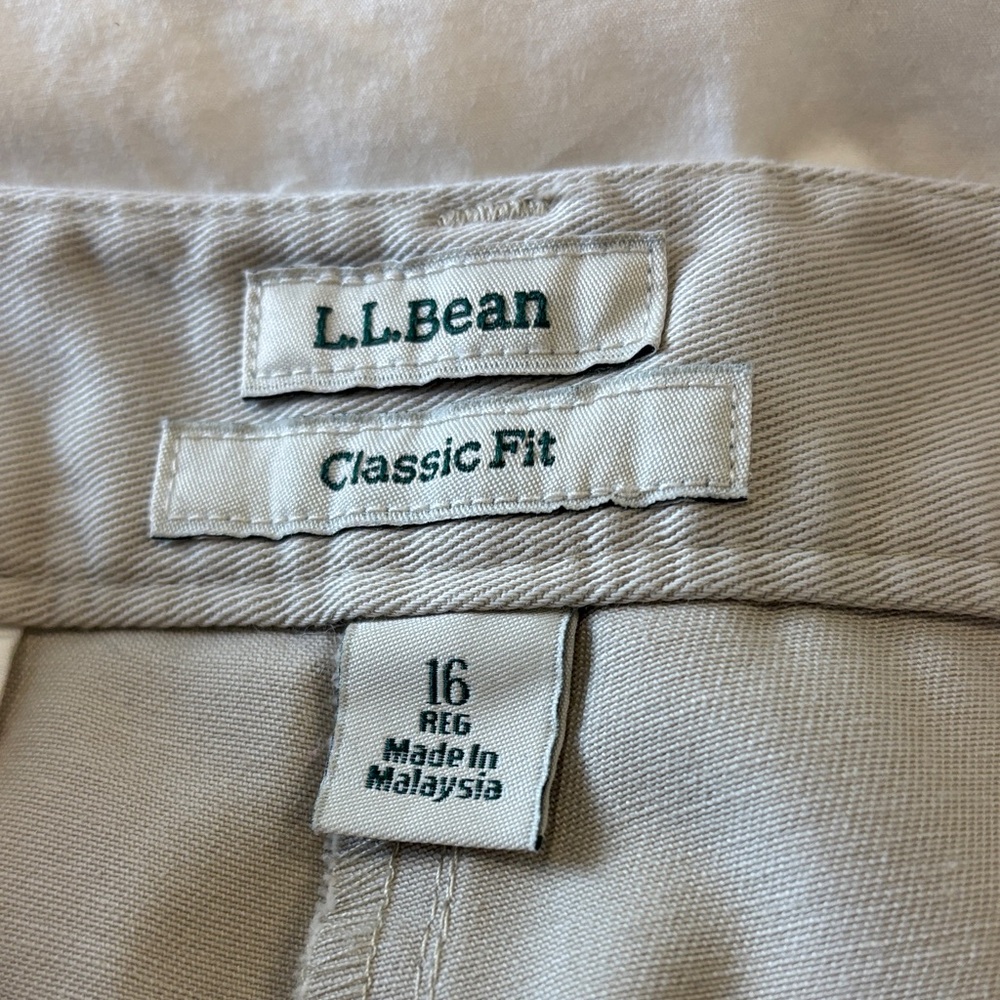 L.L. Bean Men's Classic Fit Light Gray Chinos